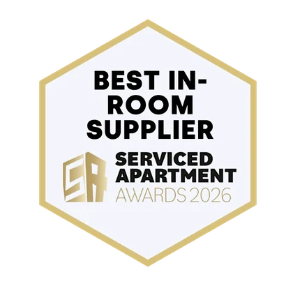 Best In-Room Supplier Serviced Apartment Awards 2026 badge