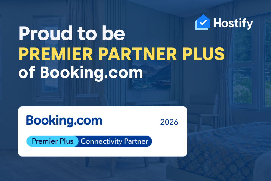 Hostify Booking.com partner Premier Plus 2026 plataforma de conectividade