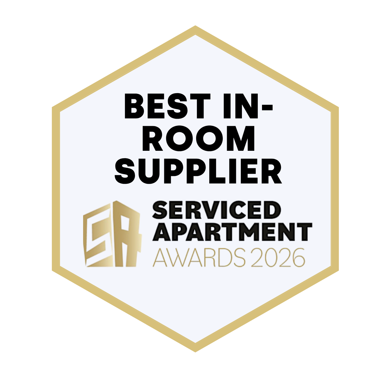 Best In-Room Supplier Serviced Apartment Awards 2026 badge