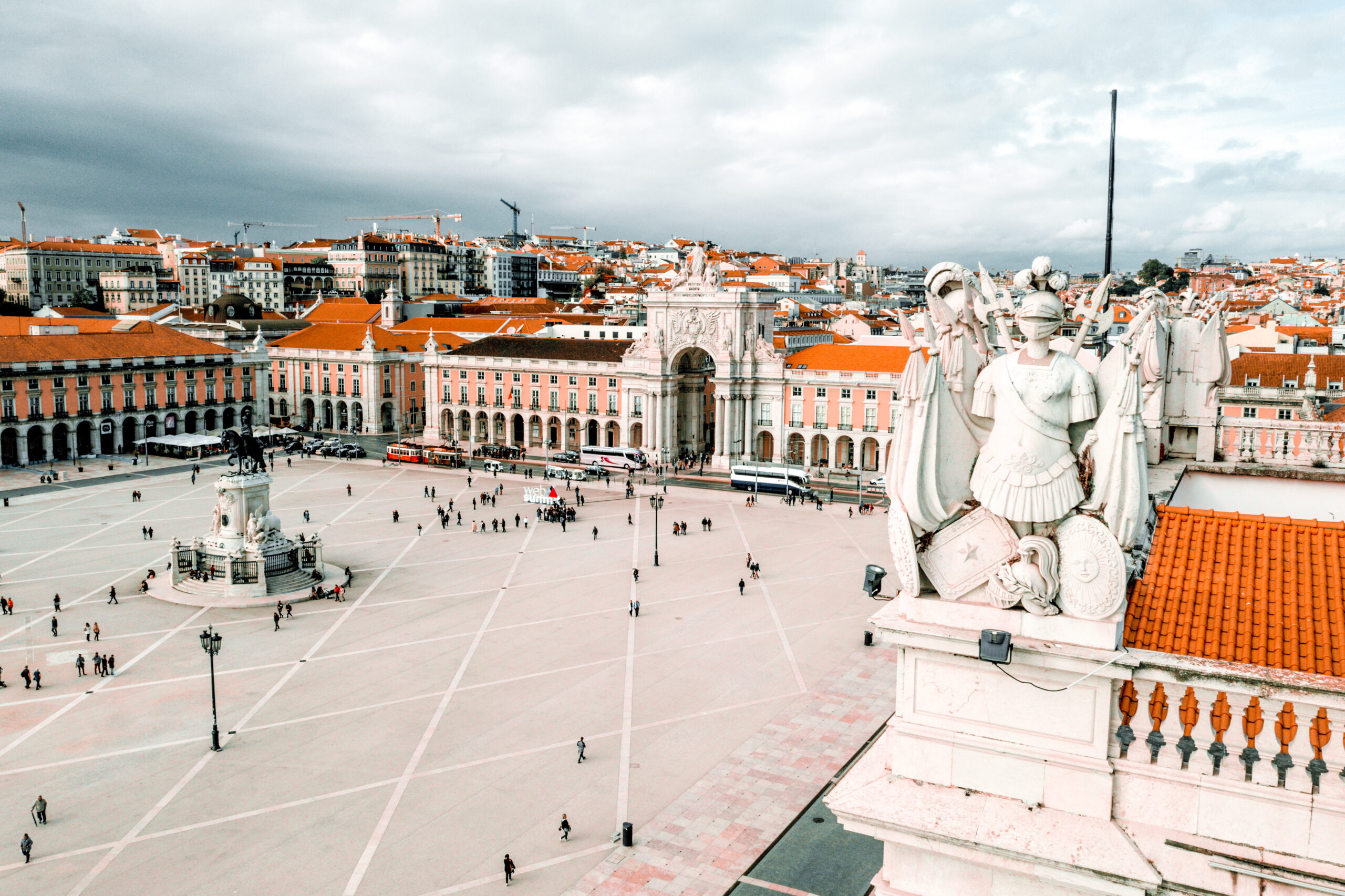 aerial shot praca comercio square lisbon portugal scaled