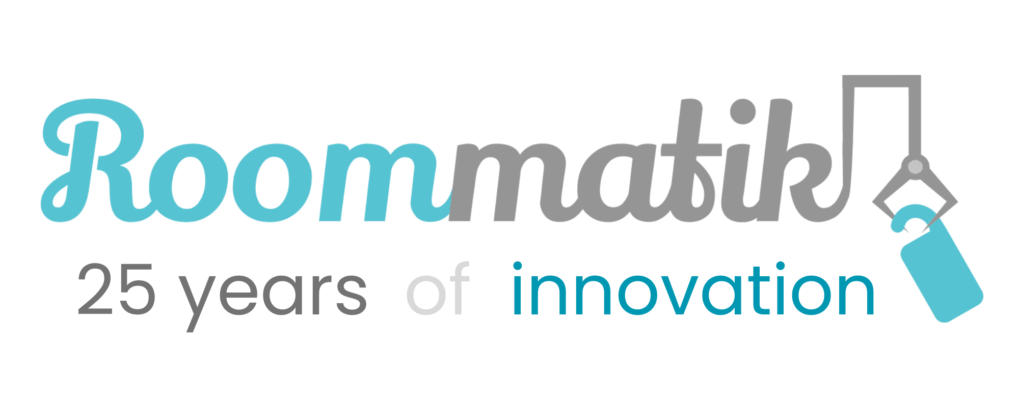 Roommatik logo with 25 years of innovation tagline