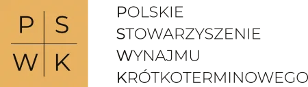 Polish Short-Term Rental Association logo with geometric square design and organisation name in Polish