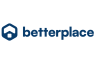 Betterplace logo with hexagonal house icon and wordmark in navy blue